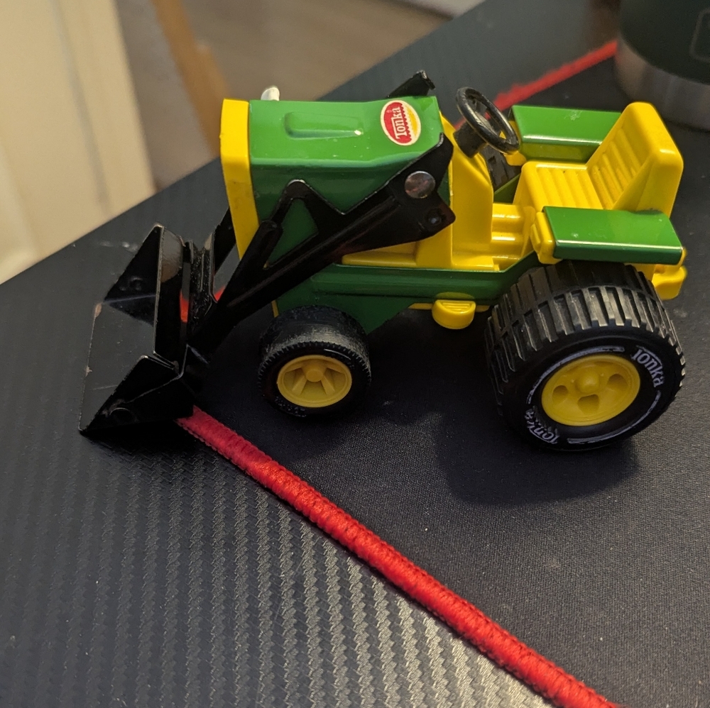 Tonka Green and Yellow Toy Tractor Metal
